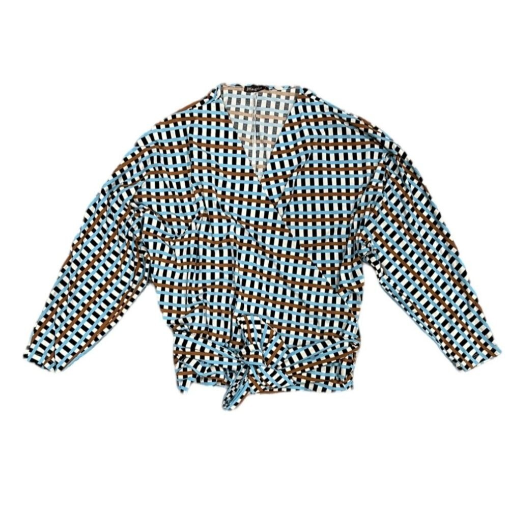 J. McLaughlin Catalina Cloth Genuine Wrap Top Women's Size Medium